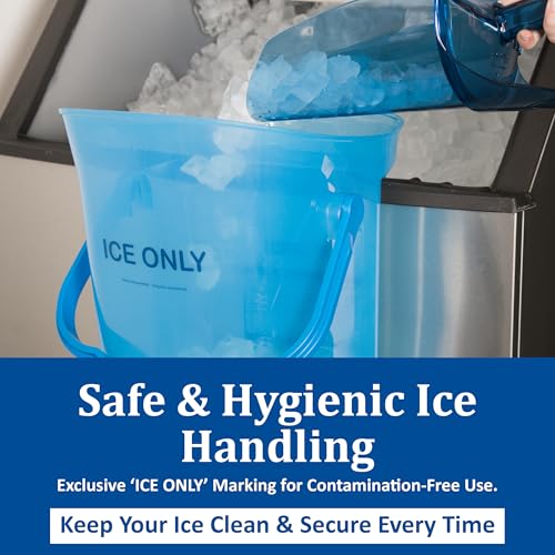 Ice Bucket, San Jamar Light Duty, 6 Gallon, Dual-Grip Handles, Blue