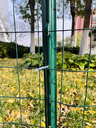 4 Feet Metal Fence Post Green, Pack of 10, for 36 Inch High Garden Welded Wire Fence U-Channel Steel Garden Post - color: Green, size: 4',10 PCS