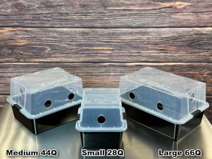Myco Labs Grower's Select 28Q Cube Mushroom Monotub Fruiting Chamber with Filter Disks and Liner - size: 28 Quart