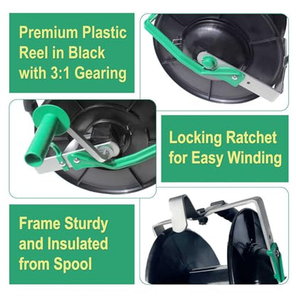 PK1 Electric Fence 3:1 Standard Geared Reel - size: 0 ft x 1 standard reel