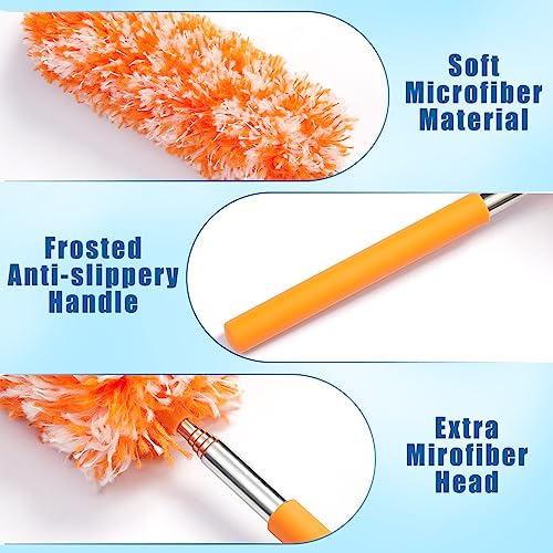 Tanlade 12 Pcs Microfiber Feather Dusters for Cleaning, Bright Color - color: Bright Color