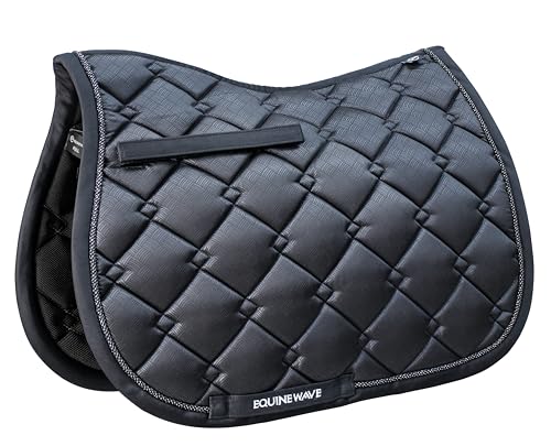 EQUINEWAVE Embossed All Purpose Saddle Pad - color: BLACK
