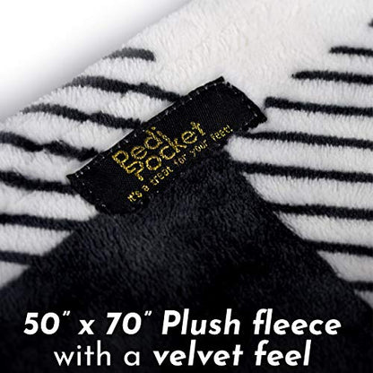 50"x70" Pleasingly Plaid Foot Pocket Blanket Plush Fleece Non-Electric - color: Pleasingly Plaid