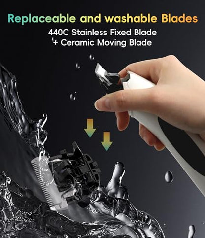 Dog Grooming Clippers for Thick Heavy Coats 3 Speeds Low Noise Pet Grooming Kit Cat Eletric Clipper with 10FC Ceramic & Stainless Steel Blade,Black - color: Black, size: Clipper