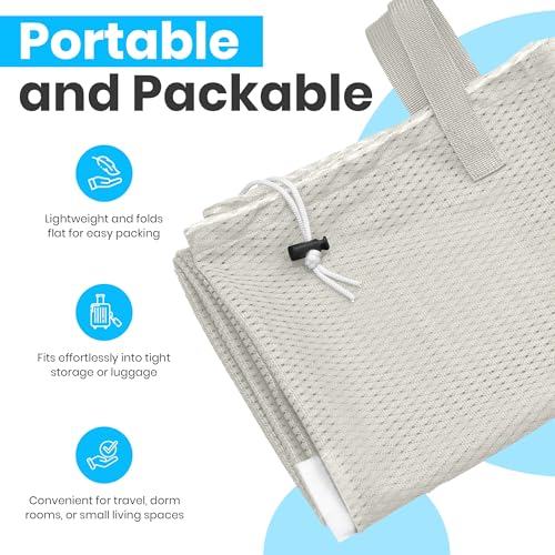 Handy Laundry Mesh XL Laundry Bag 24"x36" with Shoulder Strap, Grey | XL 24x36 Mesh Laundry Bag, Handles & Shoulder Strap, Breathable, Machine Washable, Dorm Travel Bedding, Grey - color: Grey, size: 1-Pack
