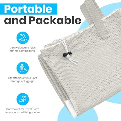 Handy Laundry Mesh XL Laundry Bag 24"x36" with Shoulder Strap, Grey | XL 24x36 Mesh Laundry Bag, Handles & Shoulder Strap, Breathable, Machine Washable, Dorm Travel Bedding, Grey - color: Grey, size: 1-Pack