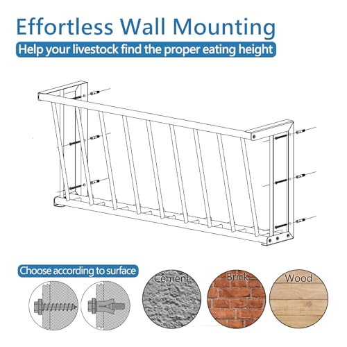 2Pcs Wall Mount Hay Rack 25 Gallon - size: 25INCH(2PCS)
