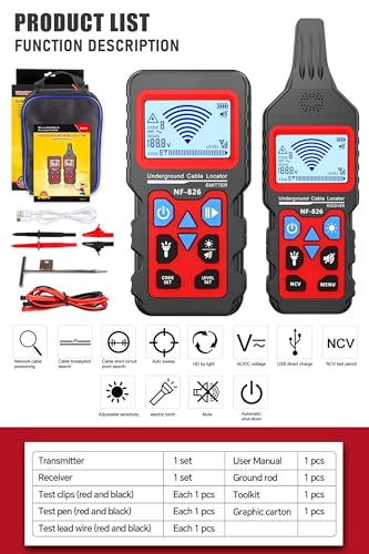 NF-826 Underground Wire Locator Wire Tracker Circuit Tracker