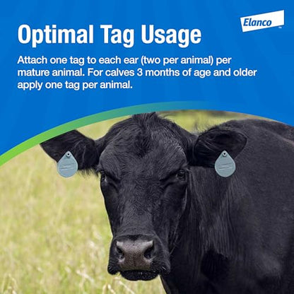 Elanco CyLence Ultra Insecticide Cattle Ear Tags | Fly & Tick Pest Control Ear Tags | 20 Cattle Ear Tags