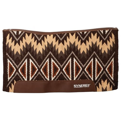 Weaver Equine Synergy Contoured Performance Saddle Pad - color: Quest-Dark Brown/Tan, size: 32" x 34"