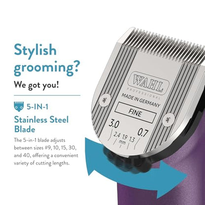 Wahl Professional Animal Arco Cordless Clipper Kit, 8786-1001, Purple - color: Purple
