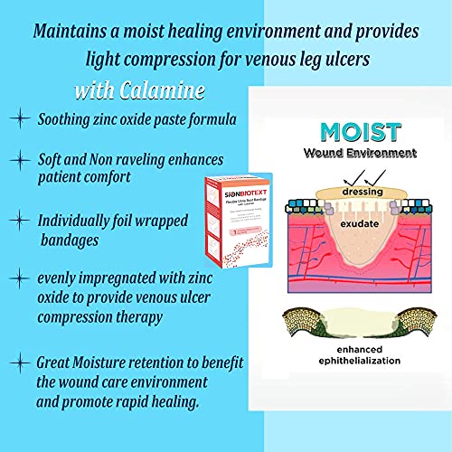 Flexible Unna Boot Fabric Bandages with Zinc and Calamine, First Aid Kit Emergency Supplies, Ankle Brace Compression Bandage Wrap, Wound Care Supplies, 4 Inches X 30 Feet - size: Pack of 12, style: 4" Zinc and Calamine