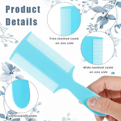 6 Pcs Head Lice Comb Plastic Fine Tooth Flea Lice Combs for Fine Hair Double Sided Nit Combs for Dandruff Removal for Adults Treatment Cats Dogs Puppy