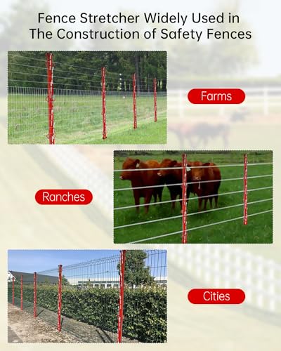 8ft Woven Wire Fence Stretcher Bar with 9 Wedges - size: 8FT
