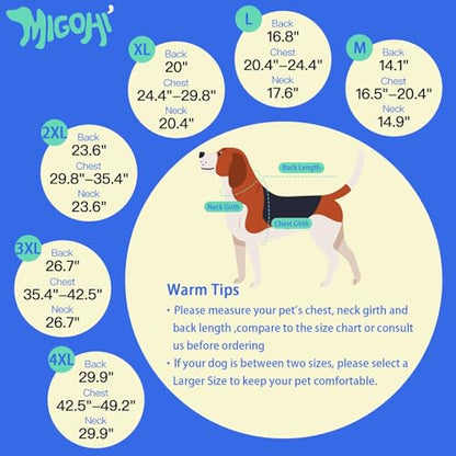 MIGOHI Dog Winter Jacket,Dog Coat Waterproof,4XL Winter Snow Coat with Fleece Lining for Large Dogs Boys Girls,Snowproof Pet Jacket,Great Dane,Mastiff,Blue - color: Blue, size: XXXX-Large