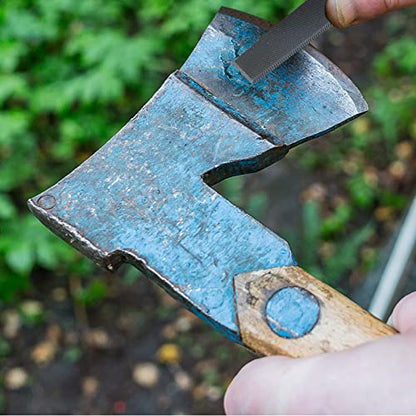 2P 6-inch Flat Medium Cut File Double Cut Teeth High Carbon Steel Hand File Single Cut Hardened Without Handle Ideal for Wood, Metal, Plastic - style: 6-inch Rasp-2P