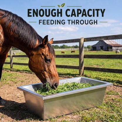 Geelin 2 Pcs 6 Gallon/24 Quart Livestock Water Trough, Stainless Steel - size: 6 Gallon/24 Quart