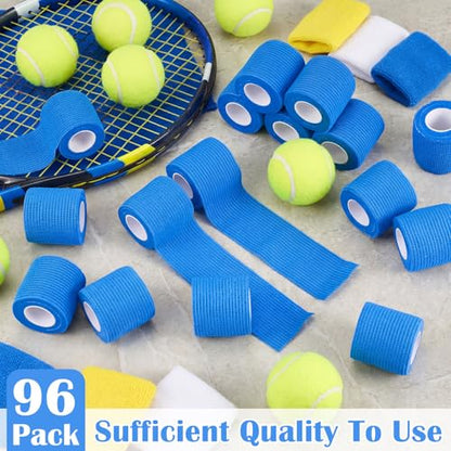 Treela 64 Pack 2" X 5 Yards Self Adhesive Bandage Wrap Blue - color: Blue, size: 2 Inch X 5 Yard