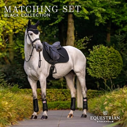 Equestrian Stockholm Close Contact Horse Saddle Pad for Jumping - color: Black