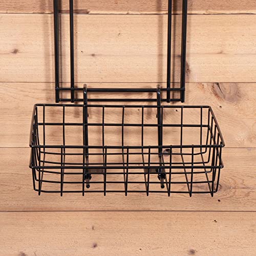 EASY-UP 5 Tier Interchangeable Saddle Rack System for Horse Enthusiasts | Strong Steel Construction | Black Powder Coated | Ideal for Western & English Saddles | Customizable & Portable Design - style: Wire Basket