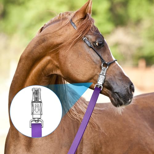 Cross Ties for Horse, Heavy Duty Nylon Trailer Tie - color: Purple