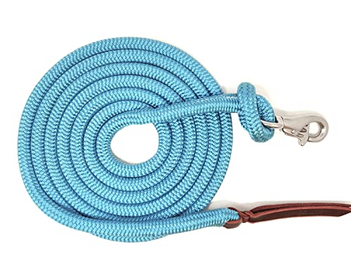 12FT Lead Rope with SS Snap - color: Ice Blue, size: 12 FT