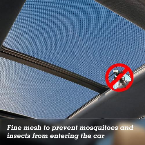 Magnetic Car Sunroof Sun Shade Breathable Mesh, UV Protection Auto Moonroof Screen Cover, Universal Quick Install Vehicle Window Mesh Bug Net Accessory for Camping, Parking (63.1×39.2 in) - size: 63.1*39.2 In
