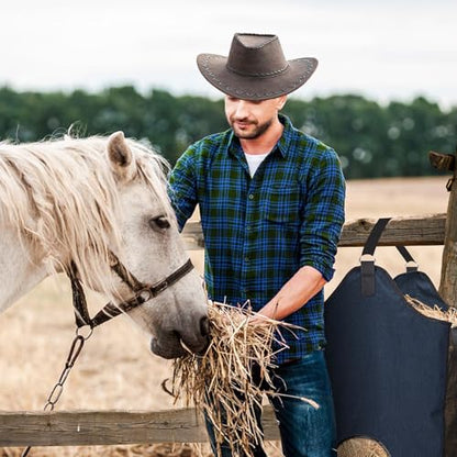 2 Pcs Hay Bags for Horse, Large Capacity Feeding Bag - color: Blue