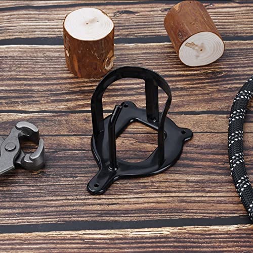 6 Counts Horse Bridle Rack Bracket Hooks Metal Halter Hanger with Tubes and Screws for Horse Barn Supplies, Black
