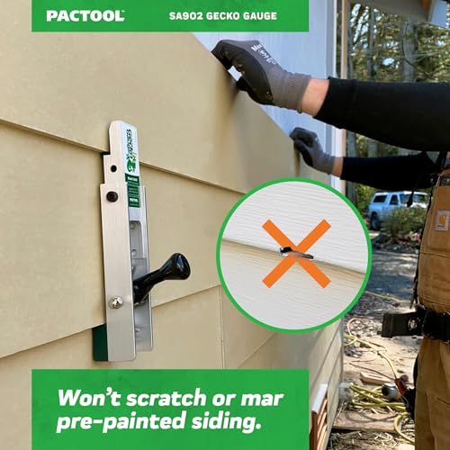 PacTool Gecko Gauge Aluminum - Hardie Board Siding Gauge for Installation - size: 5/16” Thickness for Hardie Siding, style: ALUMINUM