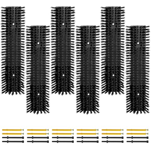 Livestock Scratch Brush With 24 Screws，Animal Back Scratching Brush for Cow,Cattle,Sheep, Horses,Pigs，Massage Grooming Tool (Black, 6pcs) - color: Black, size: 6pcs