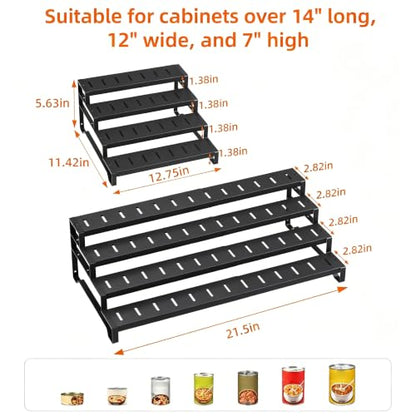 Expandable Can Organizer for Pantry, 4-Tier Adjustable Metal Can Rack - size: 4 Tier*1