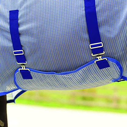 WeatherBeeta ComFiTec Ripshield Plus with Belly Wrap Detach A Neck - color: White/Blue, size: 78"