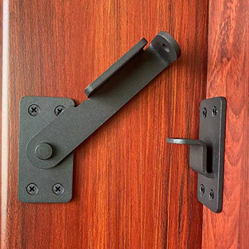 2PCS Flip Latch Lock,90 Degre Heavy Duty Gate Latch with Padlock Hole,Safety Door Bolt Latch Lock,Barn Door Lock Suitable for Wooden Fences,cabinets, bathrooms, Toilets, Windows, etc. - size: 2 Pieces