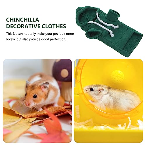 Ferret Clothes Hamster Sweatshirt Guinea Pig Hoodie Hamster Sweater Bunny Clothing Guinea Pig Outfits Small Animal Warm Vest Green S Red Hoodie - color: As Shown 1