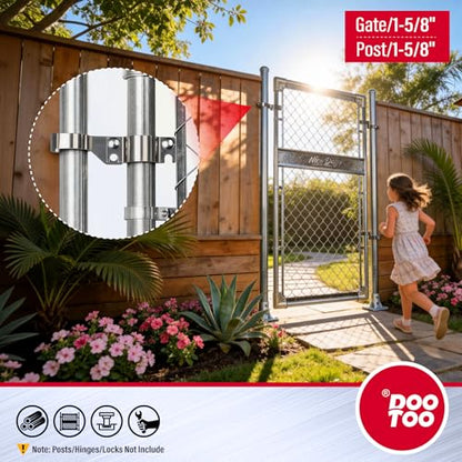 Stainless Steel 1-5/8" x 1-5/8" Chain Link Gate Latch （Fit 1 5/8" Gate Frame）, Heavy Duty Chain Link Fence Gate Fork Latch with Hole for Padlock 1Pack - color: 1-5/8"x1-5/8"