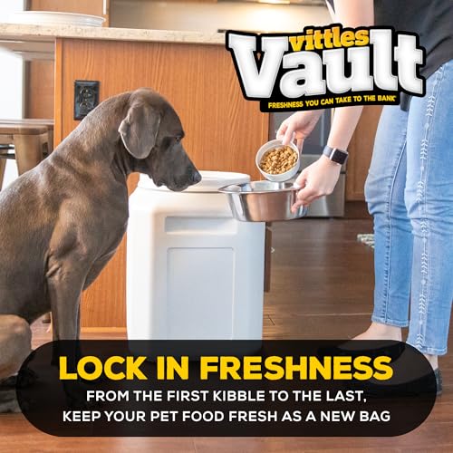 Vittles Vault Airtight Pet Food Storage Container + Scoop, Fits Up to 50lbs - size: 50 Pounds