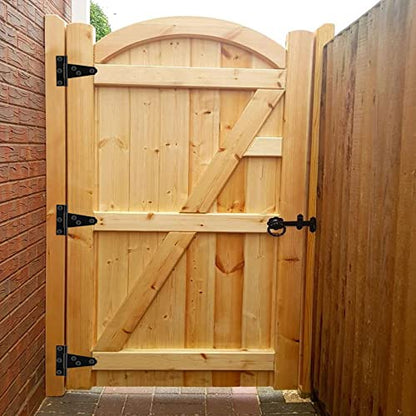 Murtenze 6Pack 2 Inch Black T-Strap Shed Hinge - color: Black, size: 2 Inch - 6Pack