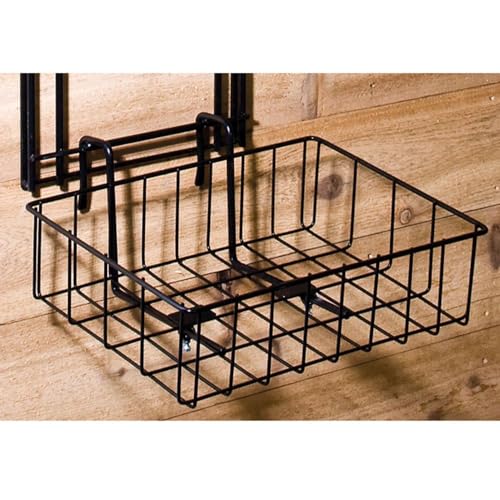 EASY-UP 5 Tier Interchangeable Saddle Rack System for Horse Enthusiasts | Strong Steel Construction | Black Powder Coated | Ideal for Western & English Saddles | Customizable & Portable Design - style: Wire Basket