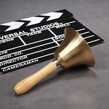Super Loud Solid Brass Hand Call Bell - size: 4.3 inch
