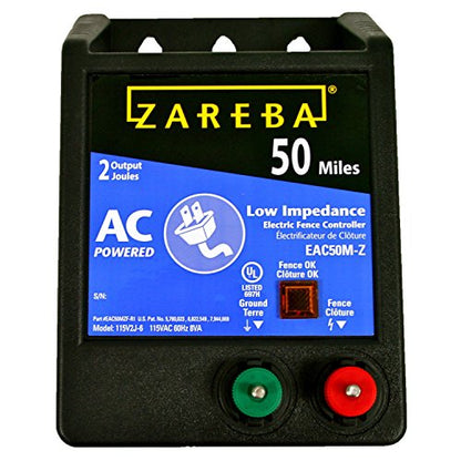 Zareba 50 Mile AC-Powered Low Impedance Electric Fence Charger - size: (Pack of 1)