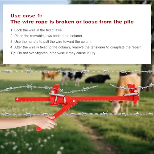 Heavy Duty Steel Wire Fence Stretcher Tool, All Purpose Fence Stretcher