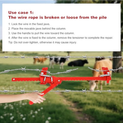 Heavy Duty Steel Wire Fence Stretcher Tool, All Purpose Fence Stretcher