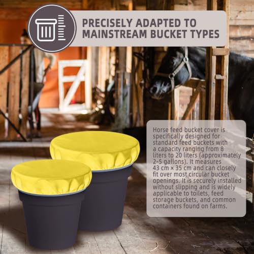 2-5 Gallon Horse Bucket Cover, Waterproof Horse Feed Bucket Cover, Lightweight and Easy to Use (Excluding Bucket, Yellow) - color: Yellow
