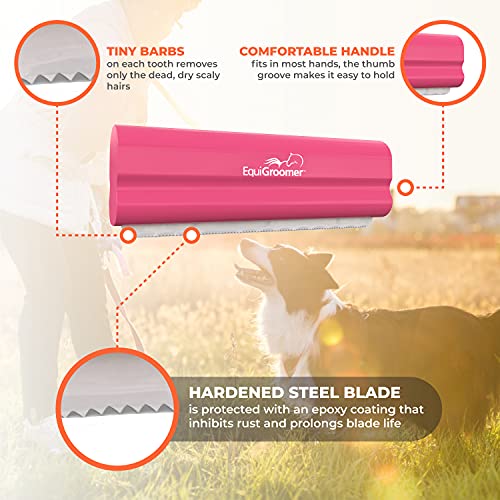 EquiGroomer 5-Inch Undercoat Deshedding Brush for Dogs & Cats, Pink - color: Pink, size: 5 Inch