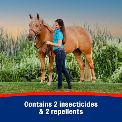 Farnam Mosquito Halt Repellent Spray for Horses, 32 oz | Bug repellent spray kills and repels; Also repels face flies, stable flies, house flies, gnats, mites, chiggers and lice - size: 32 Fl Oz (Pack of 1)