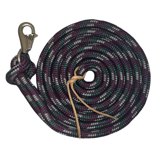 Clinician Tri Color Braided Training Lead, Bull Snap, 10 ft, Imperial Jade