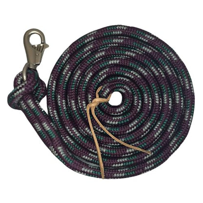 Clinician Tri Color Braided Training Lead, Bull Snap, 10 ft, Imperial Jade