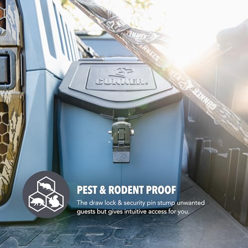 GUNNER 50 Lb Dog Food Storage Container, Blue, IP66 Waterproof, Airtight - color: BLUE - 50 LBS, size: 50 lbs