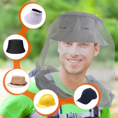 South to East Mosquito Head Net for Insects 2 Pack, Fly & Bug Protection - color: Gray